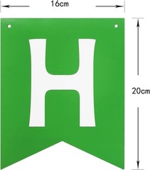 Green Happy Birthday Banner Greenery Theme Party Bunting Supplies Signs for B…