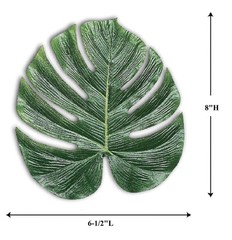 BULK 72-PC Medium 6″X8″ Tropical Monstera Leaves Polyester Luau Beach Decor #4-P