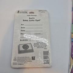 Vintage Barney Party Supplies-Tablecloth 54×102 & 8 pk Invitations Baby Bop BJ