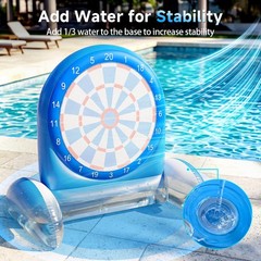 Inflatable Dart Board Water Game for Kids Pool Toys with Sticky Balls, Safe …