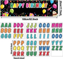 Personalized Birthday Banner with Name DIY Colorful Happy Birthday Banner Backdr