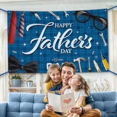 , Happy Fathers Day Banner Backdrop – XtraLarge, 72×44 Inch | Happy Father’s