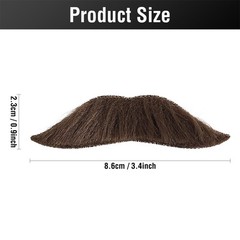 Self Adhesive Fake Mustache, Novelty Realistic Facial Hair for Adults, Costum…