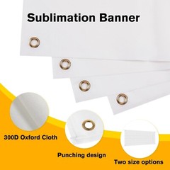 Koala Sublimation Blank Banners 2×6 FT Large Garden Party Sign Flag Decor 5 Sets