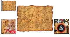 Durable Vintage Style Treasure Map for Pirate Celebrations