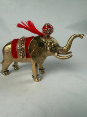 Gold Circus Animals Elephant Cake Topper