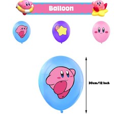 Kirby Birthday Party Decor Supplies Balloons Banner Cake Toppers Kids