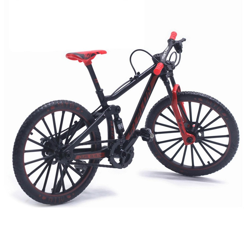 1/10 Scale Mini Finger Bike Alloy Model Desktop Decoration Gift Red Bicycle
