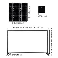 10×8 FT Shimmer Wall Backdrop with Stand 72 Pcs Panels Decor for Wedding Party