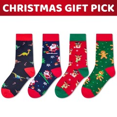 4 PCS Unisex Kids Teens Christmas Socks Holiday Xmas Stocking Stuffer