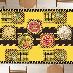 4 Pack Dump Truck Construction Tablecloths – 51×86 Inch for Vibrant Parties