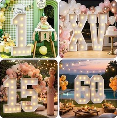 Glowing 4ft Foam Marquee XV – Perfect for Birthdays and Special Events