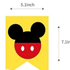 Mickey Mouse DIY Happy Birthday Felt Banner Party Decoration