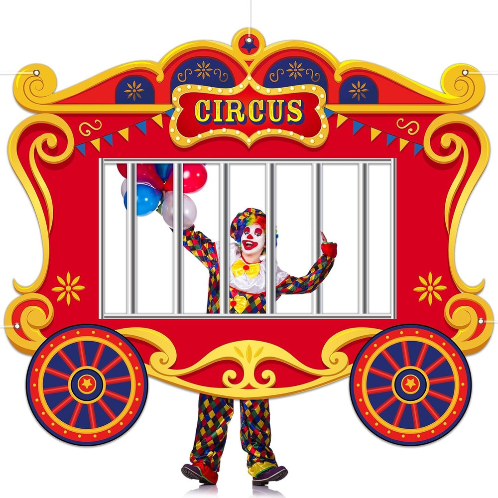 Circus Party Decorations Carnival Cage Shaped Photo Backdrop Circus Photo Boo…