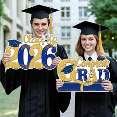 Graduation Decorations Class of 2026, Large Size Graduation Yard Signs,