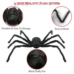 Large 79″ Spider 280 LED String Light Outdoor timer Halloween Party decoration
