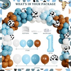 My First Rodeo Decorations Boy, Cowboy Themed 1st Birthday Party Balloon Banner