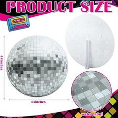 3.7 ft 70s Themed Party Decorations Disco Ball Cardboard Cutout Stand-up