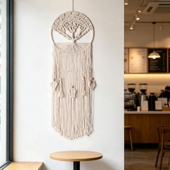 Handwoven Cotton Dreamcatcher Tapestry Wall Hanging Boho Decor 30x90cm