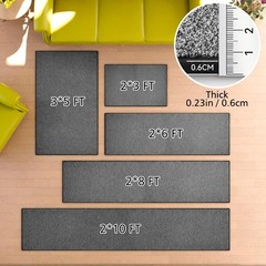 AREDO Runner Rug with Non Slip Rubber Backing, 6′ x 2′ (Runner), Black