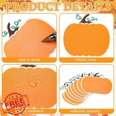 Fuutreo 45 Mini Pumpkin Cutouts Paper 3 Inch Fall Decor