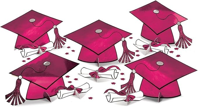 Graduation Table Decorating Kit| Maroon | 1 Ct.