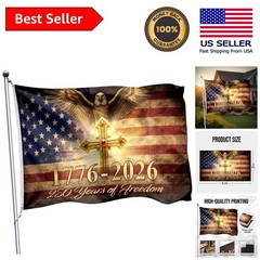 Stunning 250th Anniversary 3×5 Ft Double-Sided Eagle Flag – Perfect for July 4th