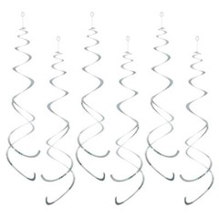 Blue Birthday Party Decorations Banner Confetti Balloons Hanging Swirls AU
