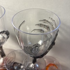 7 Skeleton Hand Plastic Wine Goblets Gothic Halloween Party Bar Decor Cups