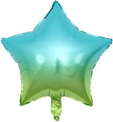 18 Assorted Gradient Color Star Shaped Balloons 6 Kinds of Rainbow Party Foil Ba