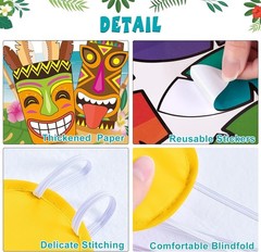 Hawaiian Party Game – Pin The Feather on The Tiki Hawaiian Party Decorations …