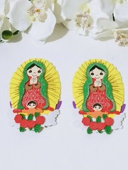 10 Pc Virgencita De Guadalupe Baptism Foam Favors Recuerdos Comunion Y Bautizo