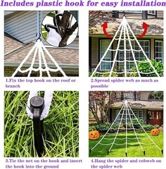 Large 79″ Spider 280 LED String Light Outdoor timer Halloween Party decoration