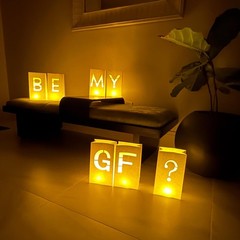 Romantic Luminary Bags with Rose Petals