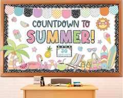 Countdown to Summer Bulletin Board Set End of Year Composition Notebook Classroo
