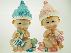 Jumbo Large Baby Shower Nursery Centerpiece Polyresin Dolls Figurines Boy Girl