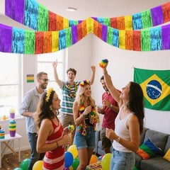 Fiesta Party Decorations – 2 Pack Cinco De purple blue green red orange yellow
