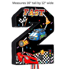 Race Car Number 2 Piñata 16” Second Birthday Party Decoration Fast Theme Kids