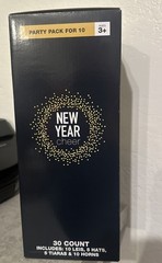 New Years Party Pack Contains 30 Count, 10 Leis, 5 Hats, 5 Tiaras & 10 Horns NEW