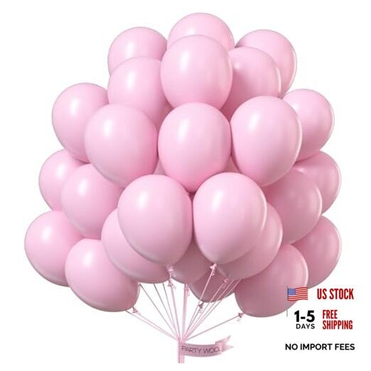 Baby Pink Balloons 101pcs 12 Inch Pastel Pale Light Pink Latex Helium Pink-q05