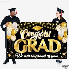 Xtralarge Congrats Grad Banner – 72×44 Inch | Congrats Grad We are So Proud o…