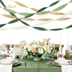 Wedding Party Decorations, 5 Rolls Olive Green Khaki Crepe Paper Streamers fo…