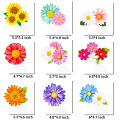 9 PCS Colorful Daisy Flower Honeycomb Centerpieces Floral Table Topper Party
