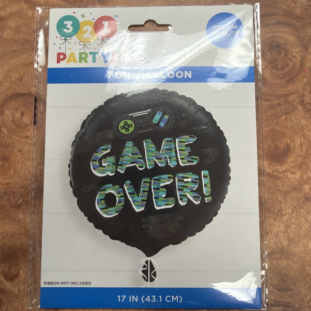 321 Party! Game Over! Gamer 17-inch Foil Balloon (Helium Quality)