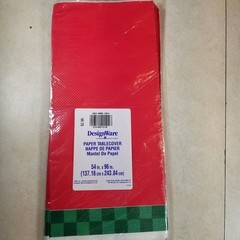 2 Table Covers Vintage Sealed Christmas Holly and Red Green Checked Tablecloths