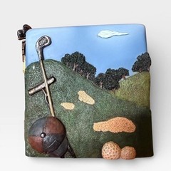 Collectible Golf-Themed Resin Tissue Box Cover DD Golf Course Decor