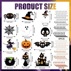 Halloween Party Decorations Banner Ghost Pumpkin Witches Hanging Swirls