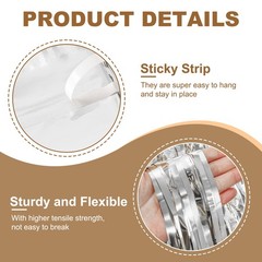 2 Pcs Metallic Tinsel Foil Fringe Curtain Streamer 3.3×8.2 ft Silver