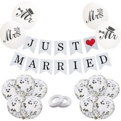 Just Married Decorations JUST MARRIED Wedding Party Decoration Car Decor Whit…