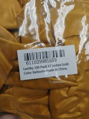 Leesky 100pk 12″ Helium Gold Baloons